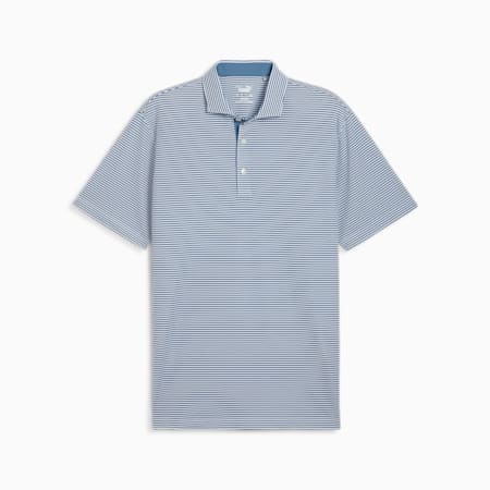 Isle Men's Golf Pique Polo, Blue Horizon-White Glow, small-IDN