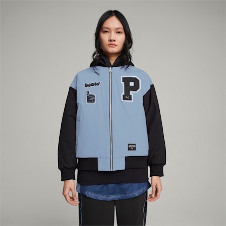 PUMA x SOPHIA CHANG Women's Bomber Jacket, Zen Blue, small
