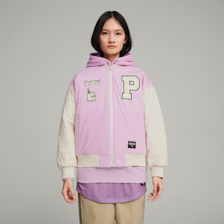 PUMA x SOPHIA CHANG Women's Bomber Jacket, Grape Mist, small-PHL