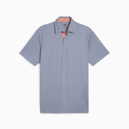 MATTR Cups Men's Golf Polo, White Glow-Deep Navy, small-AUS