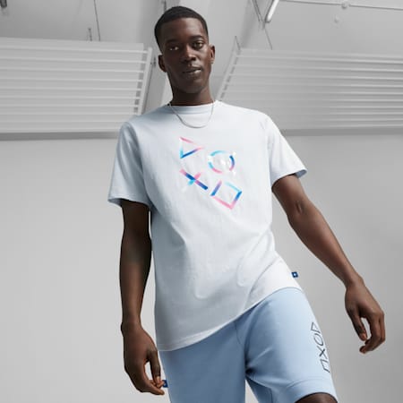 T-shirt PUMA x PLAYSTATION, Silver Mist, small-DFA