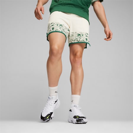 The Fairgrounds Terry Basketball Shorts, Frosted Ivory, small