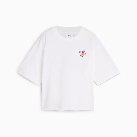 T-shirt à imprimés PUMA x X-GIRL, PUMA White, small