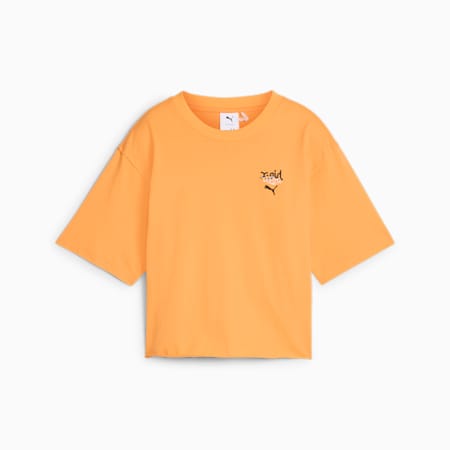 PUMA x X-GIRL Tee, Clementine, small