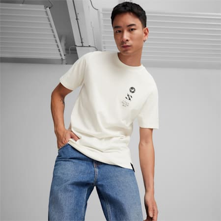 T-shirt à imprimé PUMA X STAPLE, Warm White, small