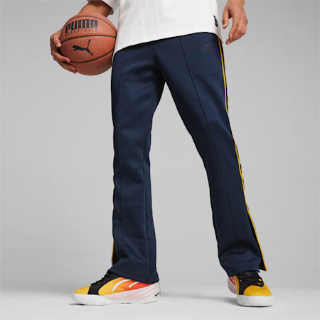 SHOWTIME PUMA HOOPS Men's Basketball Double Knit Pants, Club Navy, small
