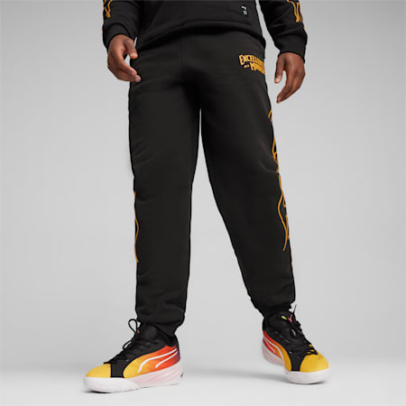 Caution Basketball Track Pants, PUMA Black, small