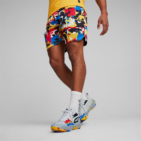 Shorts da basket Winners Circle, PUMA Black-AOP, small