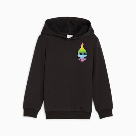 PUMA x TROLLS Kids' Hoodie, PUMA Black, small-PHL