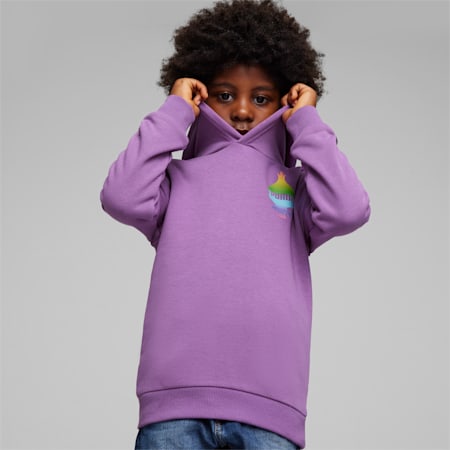 PUMA x TROLLS Kids' Hoodie, Ultraviolet, small