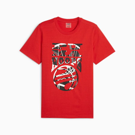 T-shirt da basket Hooper da uomo, For All Time Red, small