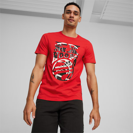 T-shirt da basket Hooper da uomo, For All Time Red, small
