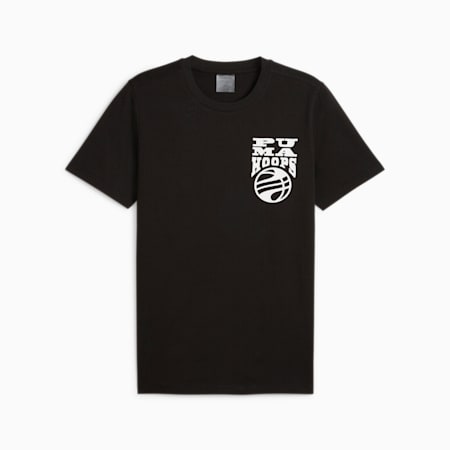 T-shirt da basket Hooper da uomo, PUMA Black, small