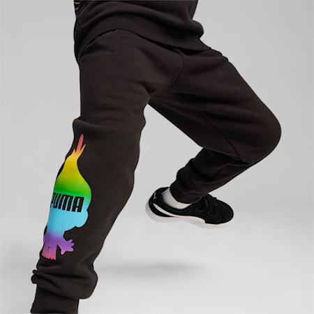 PUMA x TROLLS Sweatpants - Kids 4-8 years, PUMA Black, small-AUS