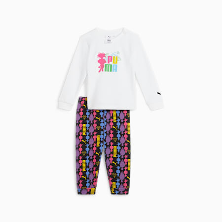 Conjunto de chándal PUMA x TROLLS para niños pequeños, PUMA White, small