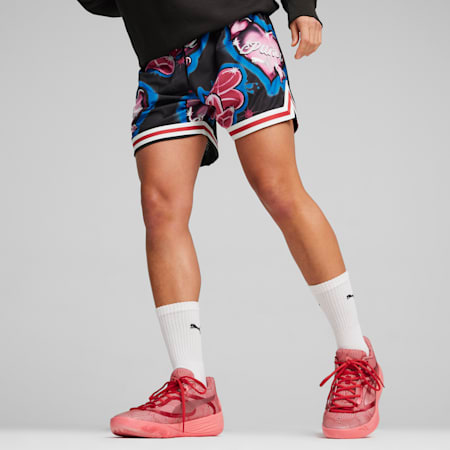 Shorts da basket Game Love, PUMA Black-AOP, small