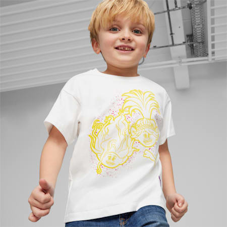 PUMA x TROLLS T-shirt met print voor kinderen, PUMA White, small