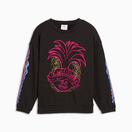 PUMA x TROLLS Kids' Sweatshirt, PUMA Black, small