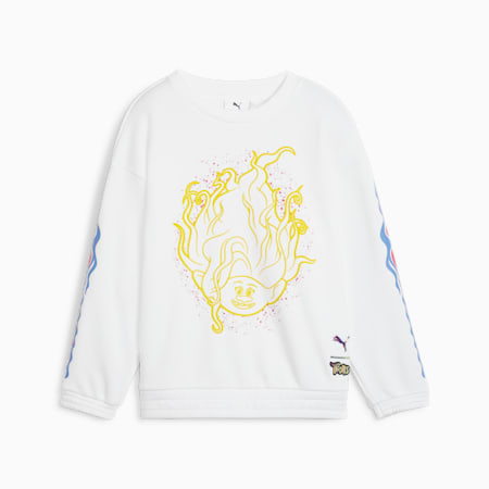 PUMA x TROLLS Kids' Sweatshirt, PUMA White, small