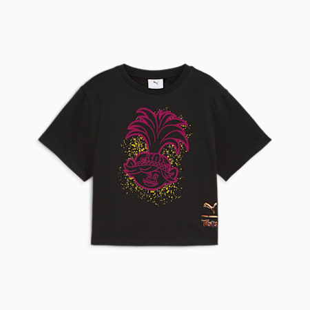 PUMA x TROLLS T-shirt met print voor kinderen, PUMA Black, small