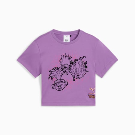 PUMA x TROLLS Graphic T-Shirt Kinder, Ultraviolet, small