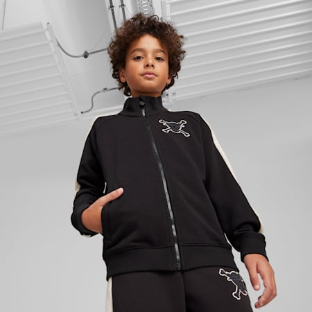 PUMA x ONE PIECE YouthT7 Jacket, PUMA Black, small