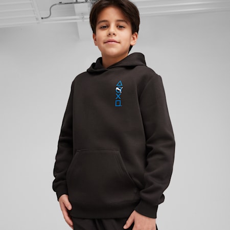 PUMA x PLAYSTATION Hoodie - Youth 8-16 years, PUMA Black, small-AUS