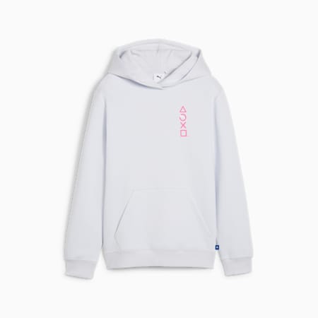 PUMA x PLAYSTATION Hoodie - Youth 8-16 years, Silver Mist, small-AUS