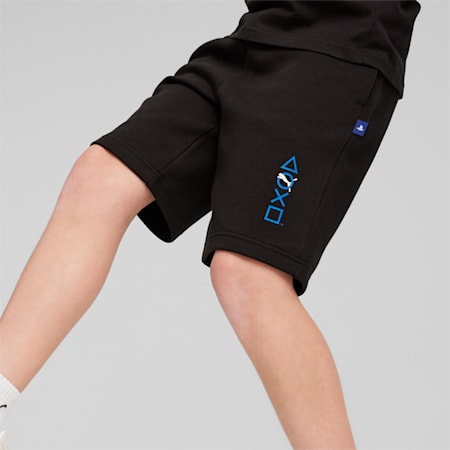 PUMA x PLAYSTATION Youth Shorts, PUMA Black, small-SEA