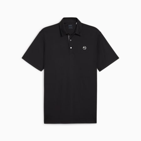 Pure Solid Golf-Poloshirt Herren, PUMA Black, small