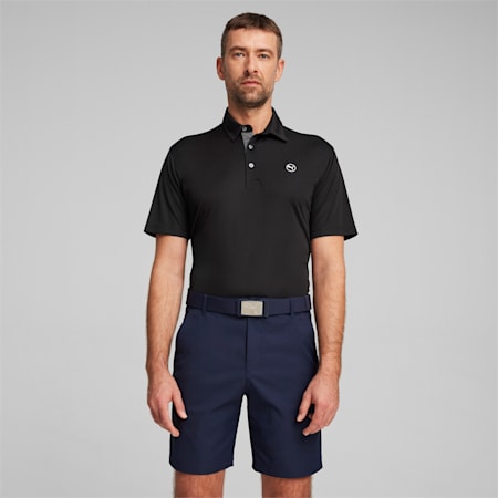 Pure Solid golfpolo voor heren, PUMA Black, small