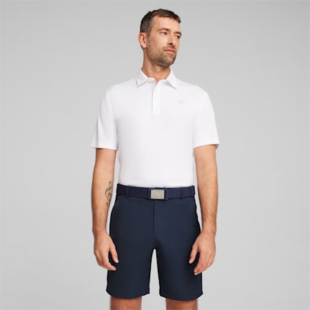 Pure Solid Golf-Poloshirt Herren, White Glow, small