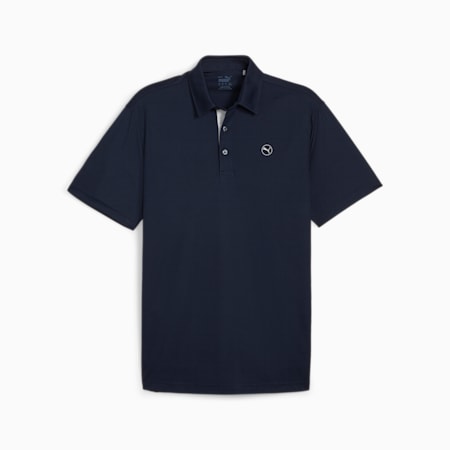 Pure Solid Golf-Poloshirt Herren, Deep Navy, small