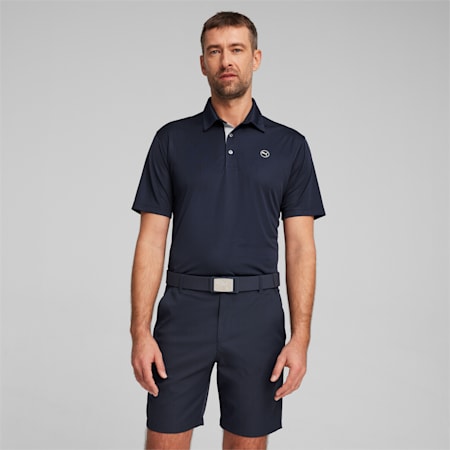 Pure Solid Men's Golf Polo, Deep Navy, small