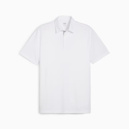 Pure Solid Men's Golf Polo, White Glow, small-AUS