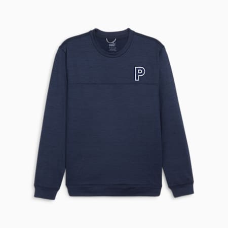 Cloudspun patch met ronde hals, Deep Navy Heather, small