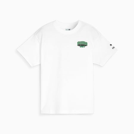FOR THE FANBASE Youth Graphic Tee, PUMA White, small