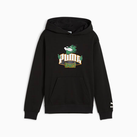 FOR THE FANBASE Youth Hoodie, PUMA Black, small