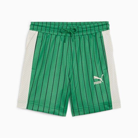 For the Fanbase Big Kids' Basketball Shorts, Archive Green, small