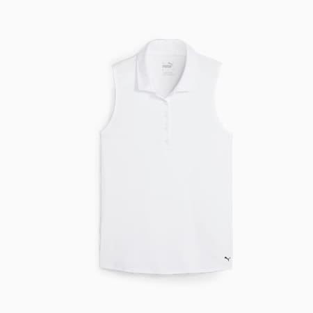 W Pure mouwloze golfpolo voor dames, White Glow, small