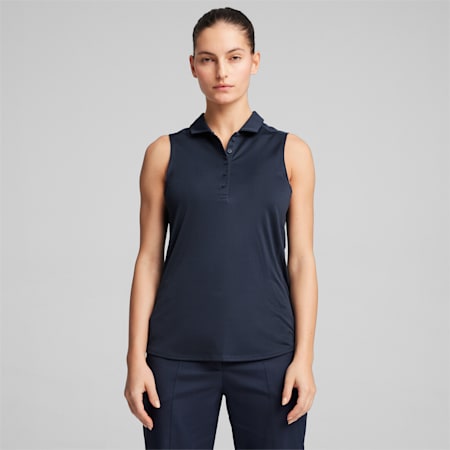 Polo de golf sans manche Pure Femme, Deep Navy, small