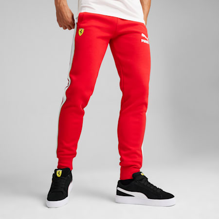 Scuderia Ferrari Race Iconic T7 Men's Motorsport Pants, Rosso Corsa, small-SEA