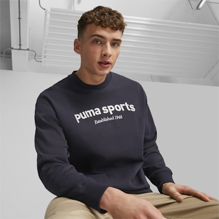 PUMA Team Men's Sweatshirt, New Navy, small-AUS