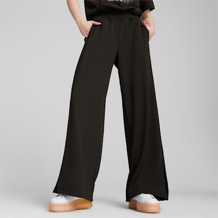 Damskie spodnie CLASSICS Ribbed, PUMA Black, small