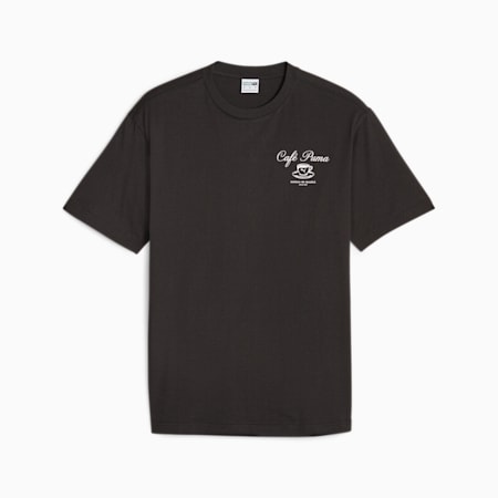 T-shirt CLASSICS CAFE PUMA da uomo, PUMA Black, small