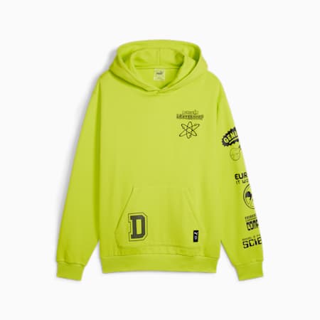 MELO x DEXTER'S LAB Men's Basketball Hoodie, Lime Pow, small