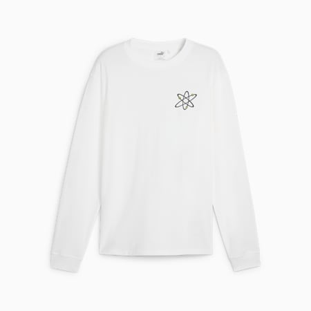 PUMA x DEXTER'S LABORATORY basketbal-T-shirt met lange mouwen voor heren, PUMA White, small