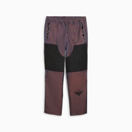 MELO IRIDESCENT Woven Men's Basketball Pants, Ultraviolet, small