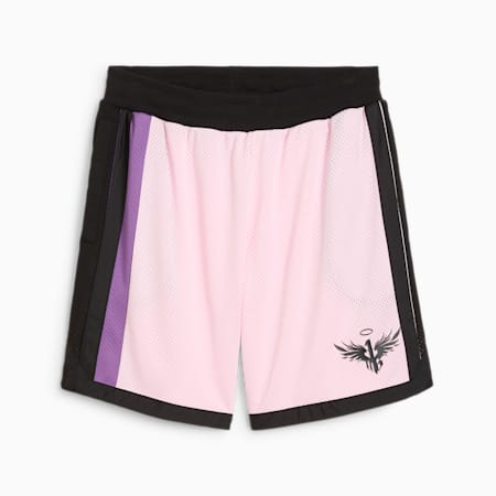 PUMA x MELO Iridescent Men's Basketball Mesh Shorts, Whisp Of Pink, small-AUS