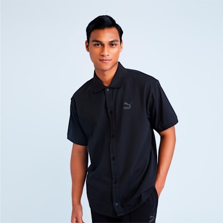 Classics HR Men's Polo Shirt, PUMA Black, small-SEA